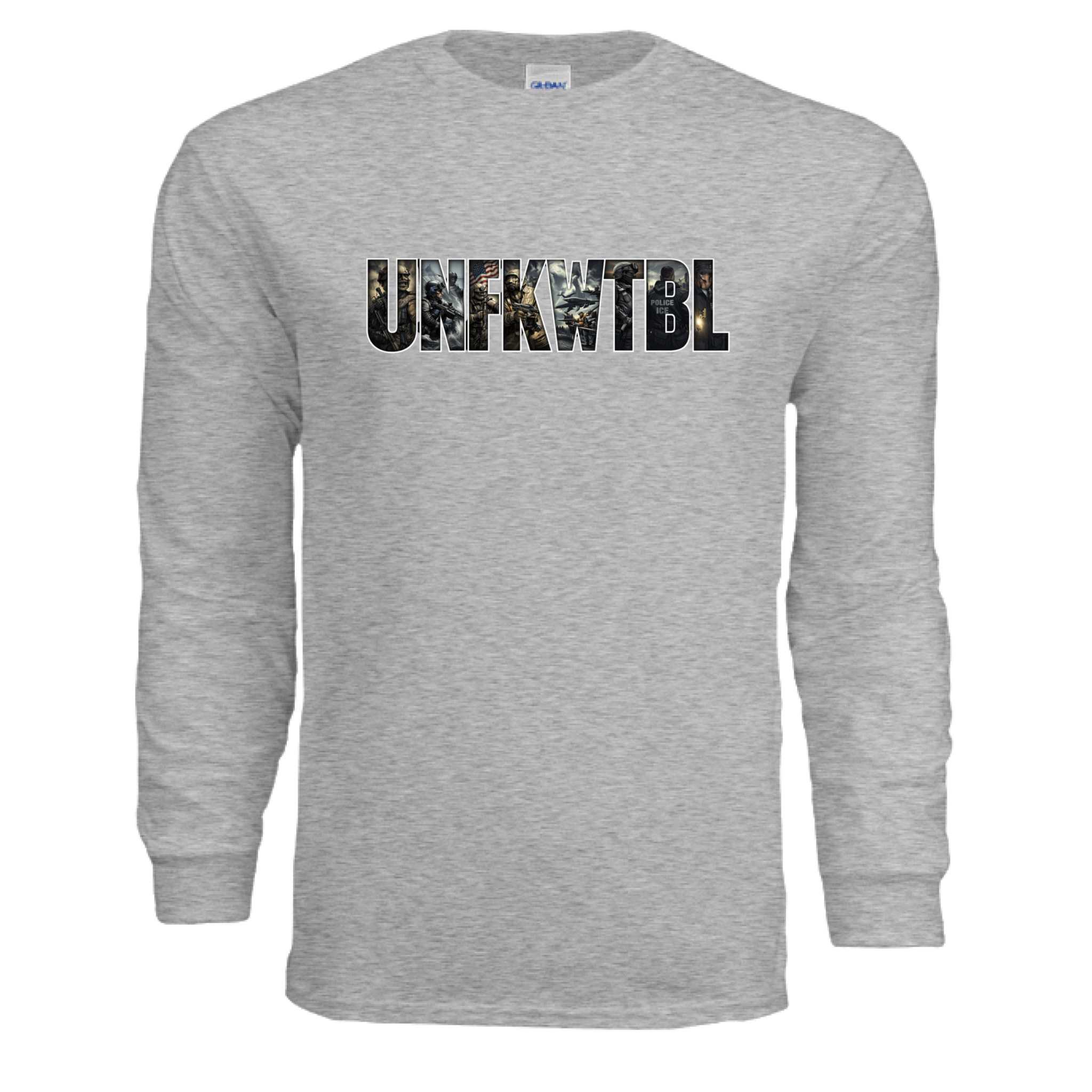 Military style long sleeve shirt made from premium USA cotton with durable stitching and ribbed cuffs