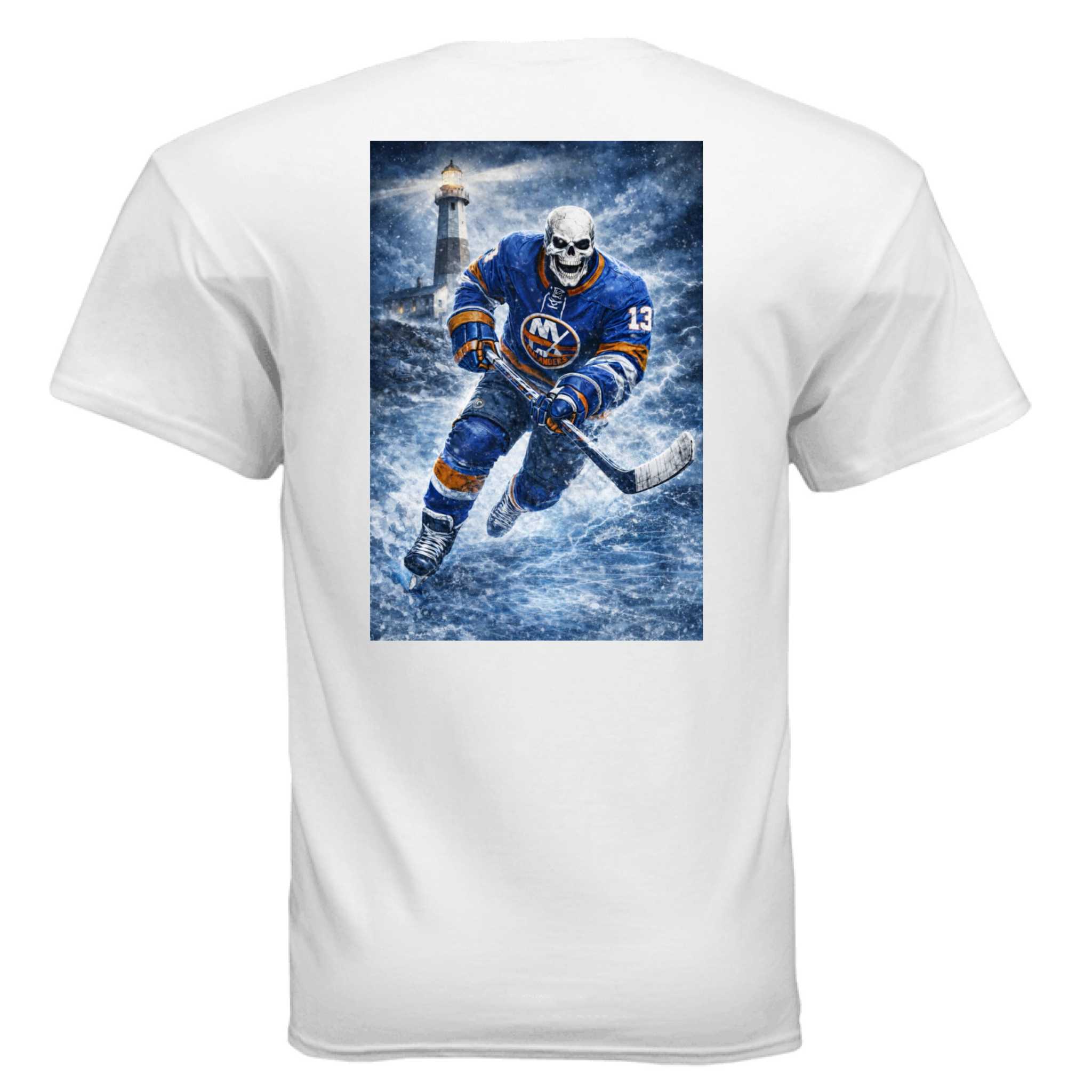 Gildan G500 Adult UNFKWTBL ISLANDERS 13 classic fit T-shirt with sustainable cotton and detailed size chart