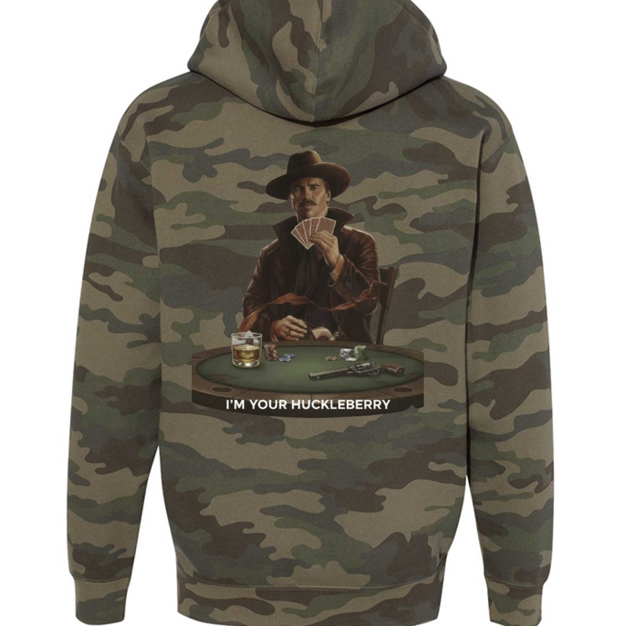 Independent Trading Co. camo casino tombstone hooded sweatshirt for men with fleece lining and durable stitching