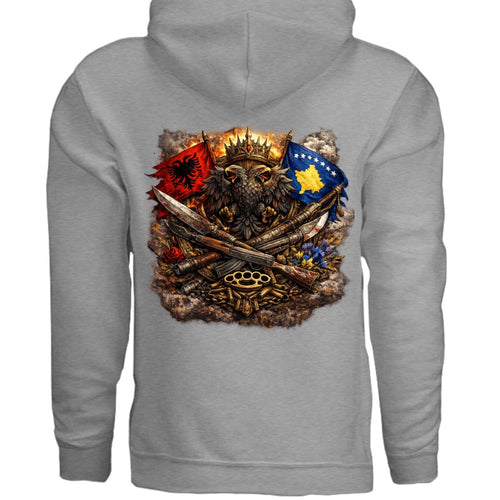 Independent Trading Co. SS4500 midweight hooded sweatshirt with cotton-poly blend fleece and front pouch pocket