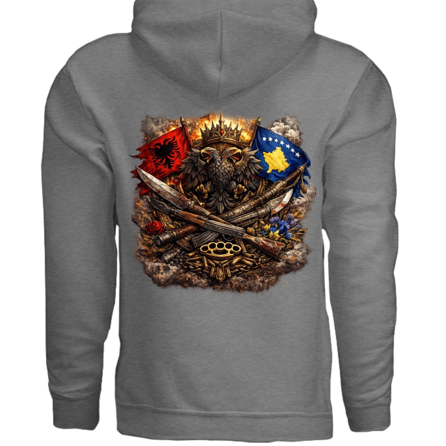 Independent Trading Co. SS4500 midweight hooded sweatshirt with cotton-polyester blend fleece and front pouch pocket